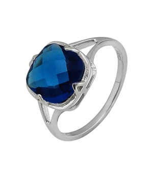 Серебряное кольцо с лондон топазом кварц ‒ Mirserebra925.ru