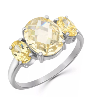 Серебряное кольцо с цирконом ‒ Mirserebra925.ru