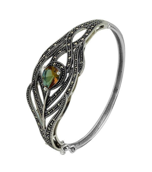 Серебряный браслет с марказитом ‒ Mirserebra925.ru