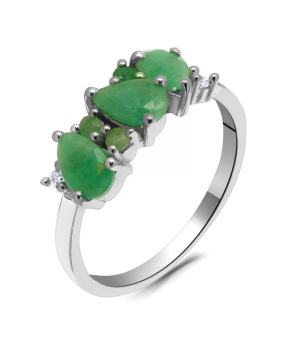 Серебряное кольцо с изумрудом – Mirserebra925.ru
