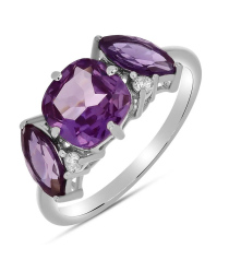 Серебряное кольцо с александритом ‒ Mirserebra925.ru