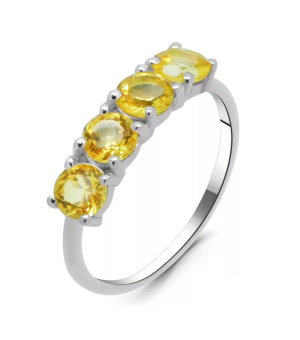 Серебряное кольцо с цитрином – Mirserebra925.ru