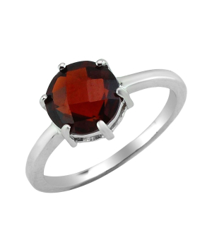 Серебряное кольцо с гранатом – Mirserebra925.ru