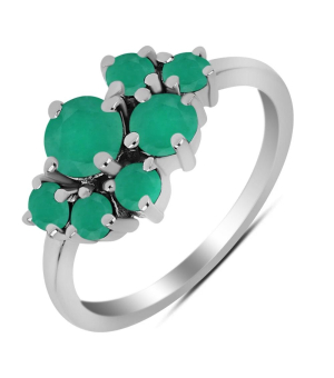Серебряное кольцо с изумрудом – Mirserebra925.ru