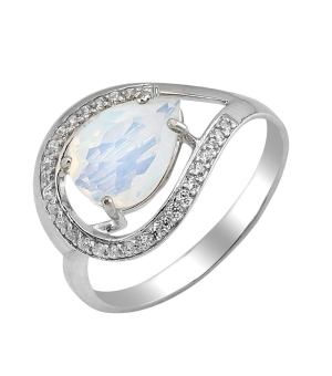 Серебряное кольцо с лунным камнем – Mirserebra925.ru