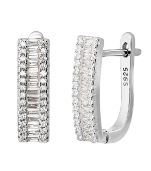 Серебряные серьги с цирконом ‒ Mirserebra925.ru