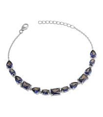 Серебряный браслет с мистик кварцем – Mirserebra925.ru