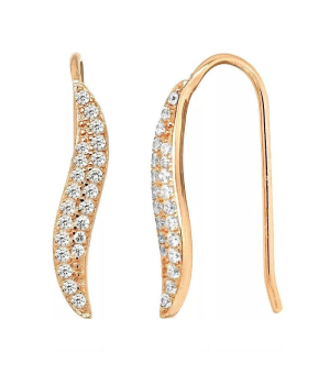 Серебряные серьги с цирконом ‒ Mirserebra925.ru