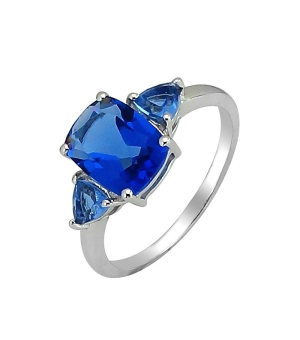 Серебряное кольцо с танзанитом ‒ Mirserebra925.ru