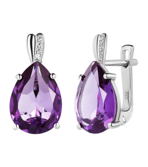 Серебряные серьги с александритом ‒ Mirserebra925.ru