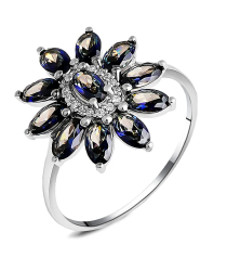 Серебряное кольцо с мистик кварцем ‒ Mirserebra925.ru