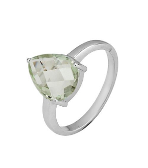 Серебряное кольцо с зеленым аметистом – Mirserebra925.ru