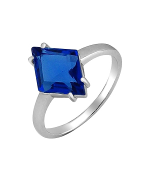 Серебряное кольцо с танзанитом ‒ Mirserebra925.ru