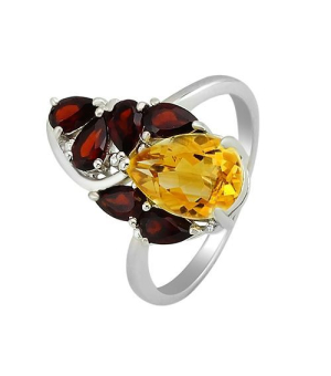 Серебряное кольцо микс камней – Mirserebra925.ru