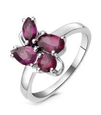 Серебряное кольцо с родолитом – Mirserebra925.ru