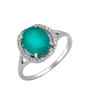 Серебряное кольцо с турмалином ‒ Mirserebra925.ru