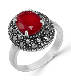 Серебряное кольцо с марказитом ‒ Mirserebra925.ru