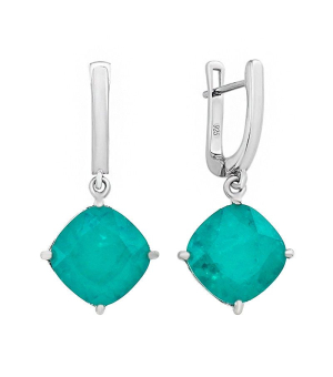 Серебряные серьги с турмалином ‒ Mirserebra925.ru