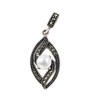 Серебряная подвеска с марказитом ‒ Mirserebra925.ru