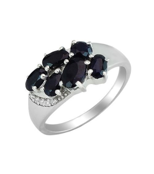 Серебряное кольцо с сапфиром – Mirserebra925.ru