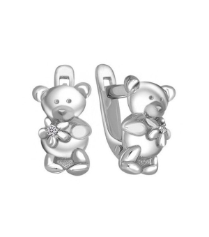 Серебряные серьги с цирконом ‒ Mirserebra925.ru