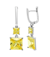 Серебряные серьги с цирконом ‒ Mirserebra925.ru