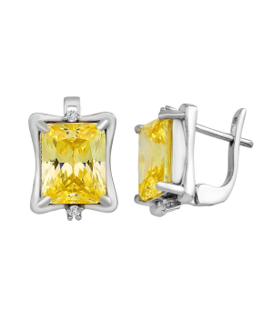 Серебряные серьги с цирконом ‒ Mirserebra925.ru