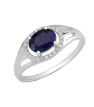 Серебряное кольцо с сапфиром – Mirserebra925.ru