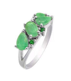 Серебряное кольцо с изумрудом – Mirserebra925.ru