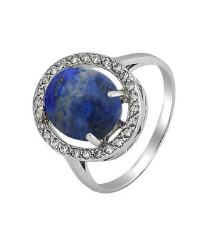 Серебряное кольцо с лазуритом – Mirserebra925.ru