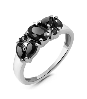 Серебряное кольцо с сапфиром – Mirserebra925.ru