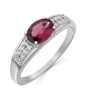 Серебряное кольцо с родолитом – Mirserebra925.ru