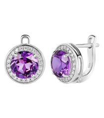 Серебряные серьги с александритом ‒ Mirserebra925.ru