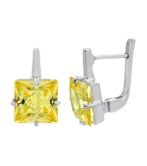 Серебряные серьги с цирконом ‒ Mirserebra925.ru