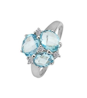 Серебряное кольцо с топазом ‒ Mirserebra925.ru