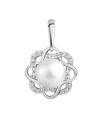 Серебряная подвеска с жемчугом ‒ Mirserebra925.ru