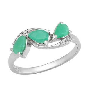 Серебряное кольцо с изумрудом – Mirserebra925.ru