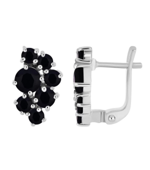 Серебряные серьги с сапфиром – Mirserebra925.ru