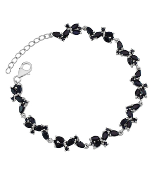 Серебряный браслет с сапфиром – Mirserebra925.ru