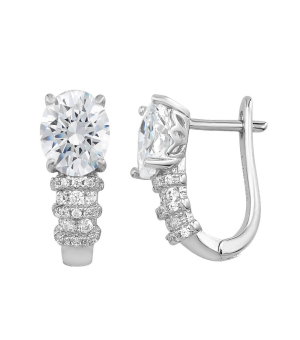 Серебряные серьги с цирконом ‒ Mirserebra925.ru