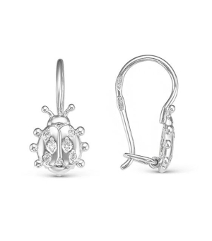 Серебряные серьги с цирконом ‒ Mirserebra925.ru