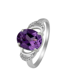 Серебряное кольцо с александритом ‒ Mirserebra925.ru