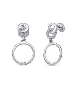 Серебряные серьги с цирконом ‒ Mirserebra925.ru