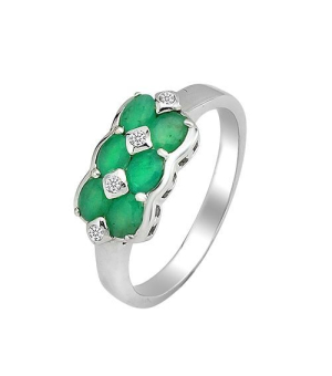 Серебряное кольцо с изумрудом – Mirserebra925.ru