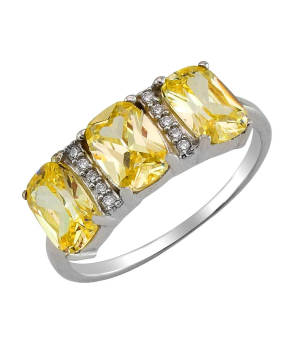 Серебряное кольцо с цирконом ‒ Mirserebra925.ru