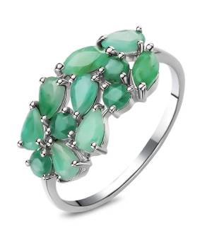 Серебряное кольцо с изумрудом – Mirserebra925.ru