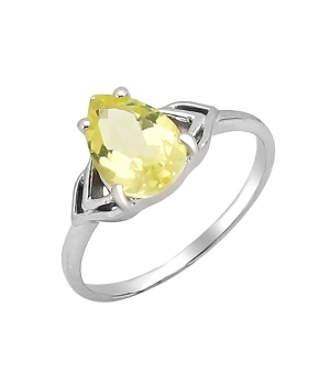 Серебряное кольцо с лимонным топазом – Mirserebra925.ru