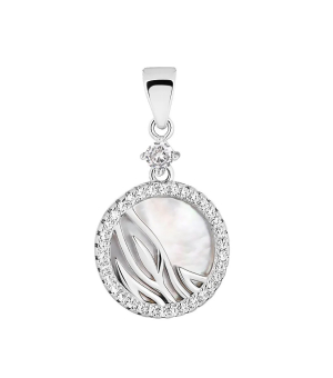 Серебряная подвеска с перламутром ‒ Mirserebra925.ru