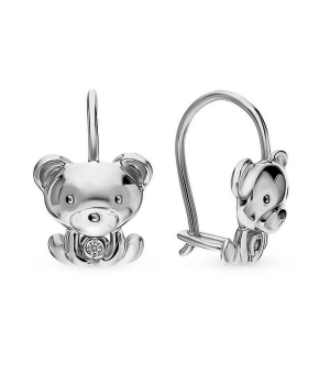 Серебряные серьги с цирконом ‒ Mirserebra925.ru