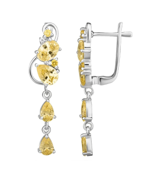 Серебряные серьги с цирконом ‒ Mirserebra925.ru